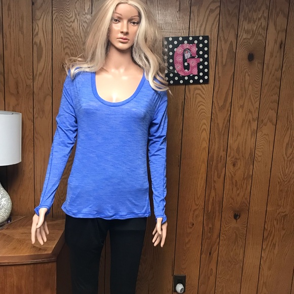 Lululemon 5 Mile Long Sleeve - blue- Size None - measurements In the Photos - Picture 2 of 14